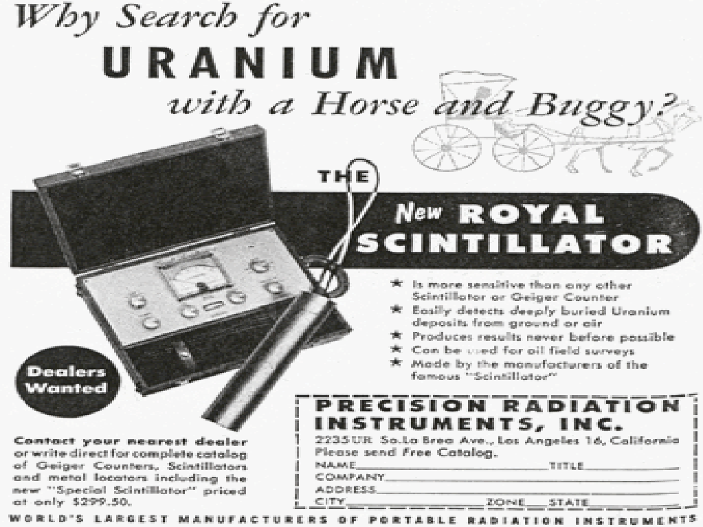 Toy Geiger Counter by Bell Products (1955-1956)